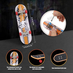 Kit DIY Finger Skatepark 6 em 1 - Plataforma Profissional para Prática de Tech Deck em Rampas de Manobras - MEOA