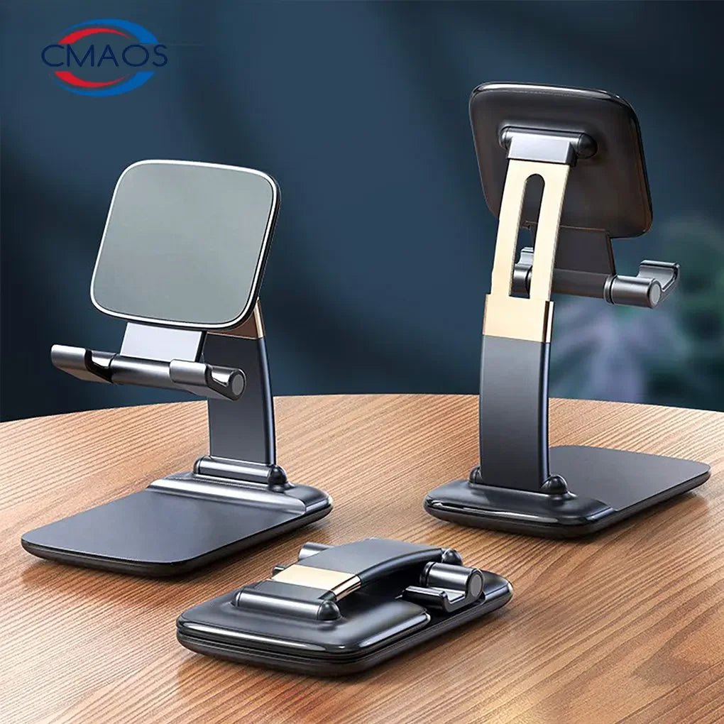 Suporte Dobrável de Metal para Celular de Mesa