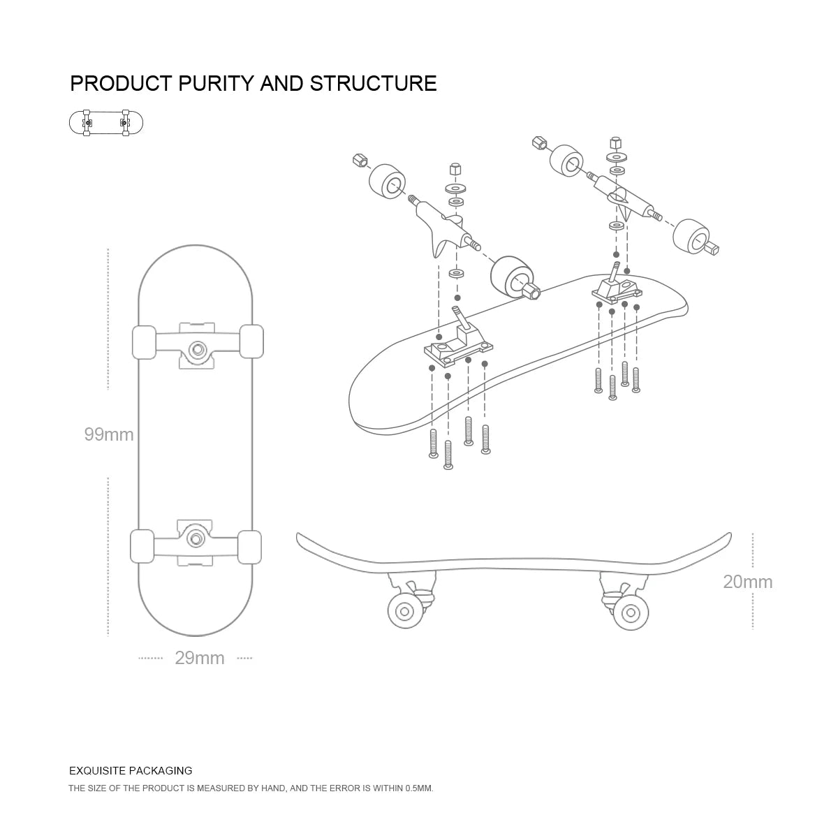 Skateboard de Madeira para Dedos - DIY Skate Park