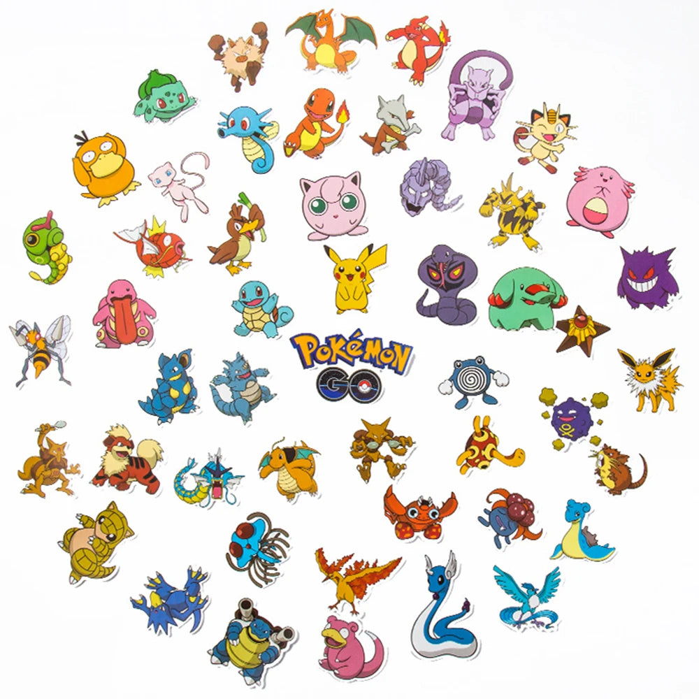 10/30/50pcs Adesivos Japoneses de Pokémon - TAKARA TOMY