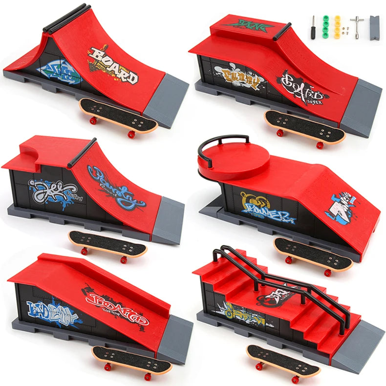 Skateboard Profissional para Dedos - Conjunto de Rampas para DIY - Partes do Skate Park - JIMITU