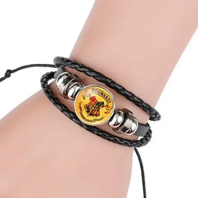 Pulseiras de Couro com Miçangas - Harry Potter