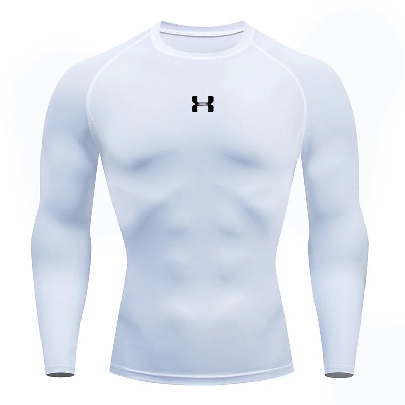 Camiseta de Compressão Masculina para Corrida - HANRAN