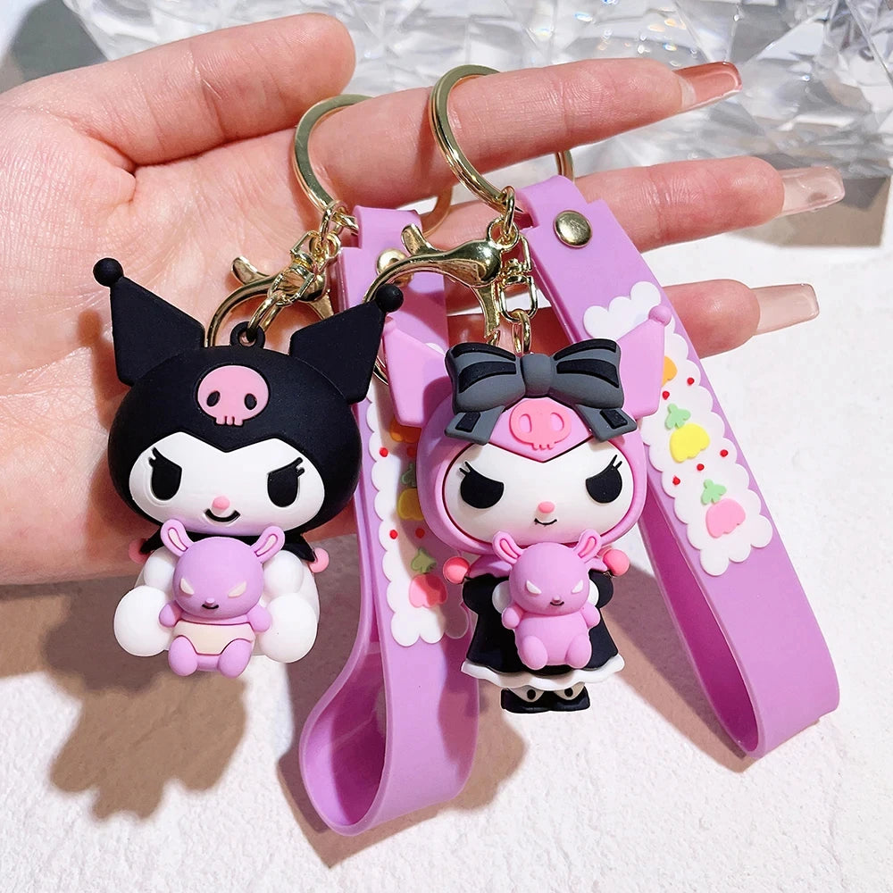 Chaveiro de Figuras Anime Sanrio - Hello Kitty, Kuromi, My Melody, Cinnamoroll