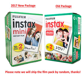 10/20/40/80/200 folhas de filme Fujifilm Instax Mini 11, 12, 9, 7+, 90, 3 polegadas com borda branca para câmera instantânea