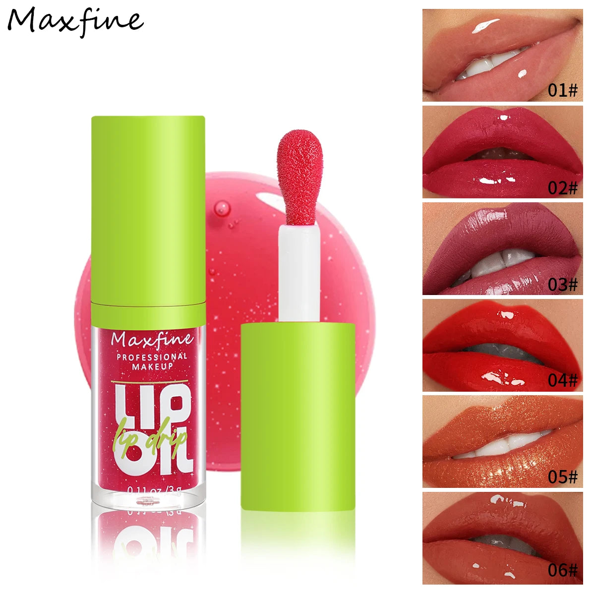 Gloss labial hidratante de 6 tons - MAXFINE