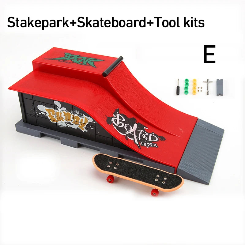 Skateboard Profissional para Dedos - Conjunto de Rampas para DIY - Partes do Skate Park - JIMITU