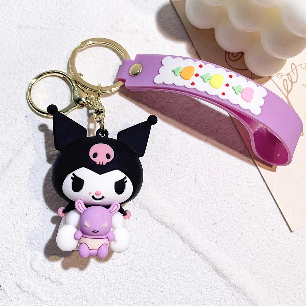 Chaveiro de Figuras Anime Sanrio - Hello Kitty, Kuromi, My Melody, Cinnamoroll