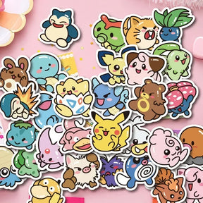 50PCS Adesivos Kawaii Anime Pokémon - MINISO