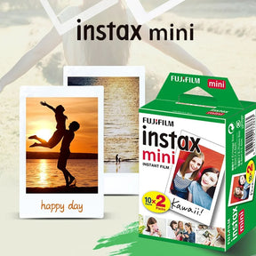 10/20/40/80/200 folhas de filme Fujifilm Instax Mini 11, 12, 9, 7+, 90, 3 polegadas com borda branca para câmera instantânea