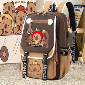 Mochila Estilosa Kawaii Capivara