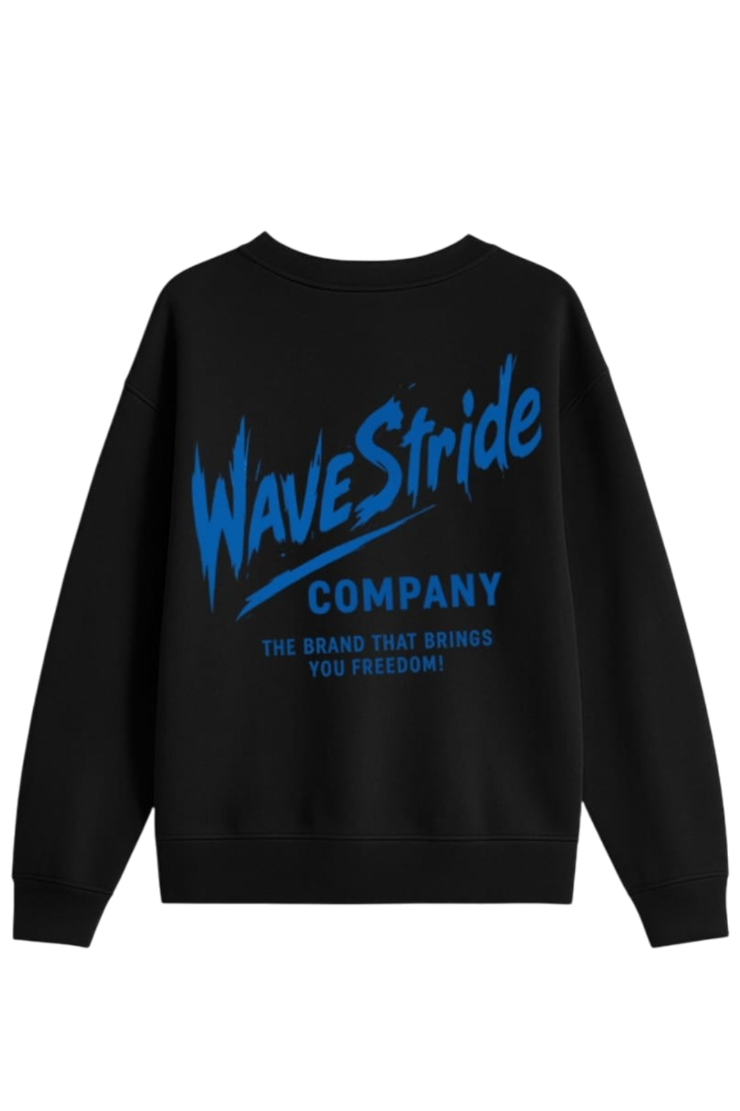 Moletom 2 cabos Gola Redonda WaveRunner WaveStride Preto e Branco