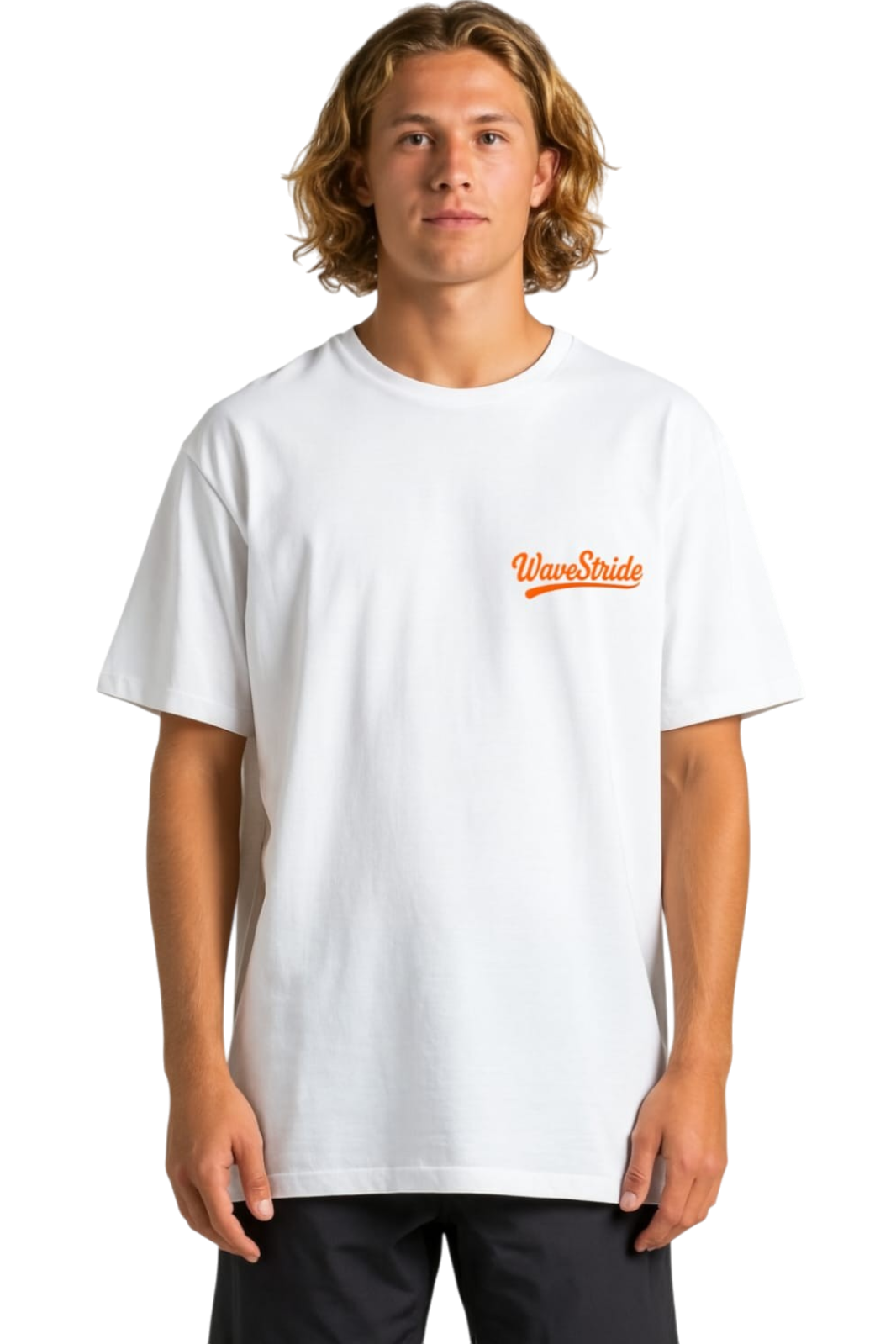 Camiseta Casual Sea Echo WaveStride - Preto, Branco e Off-White