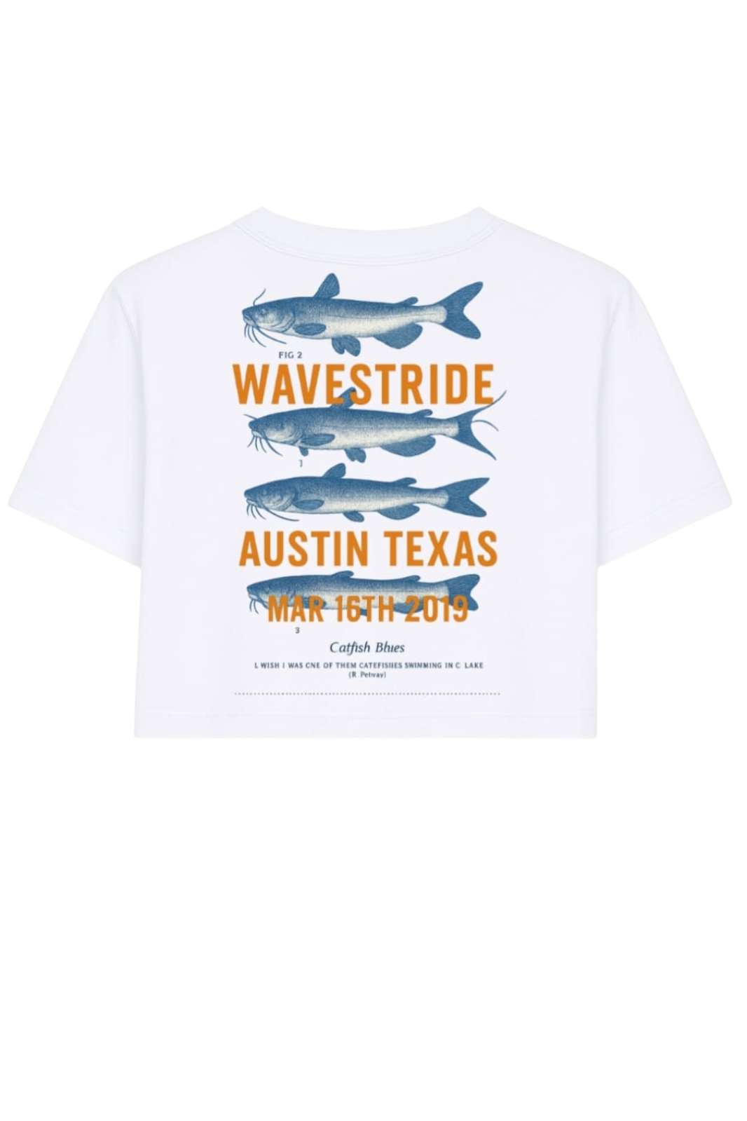 Cropped Sea Echo WaveStride Preto, Branco e Off-White