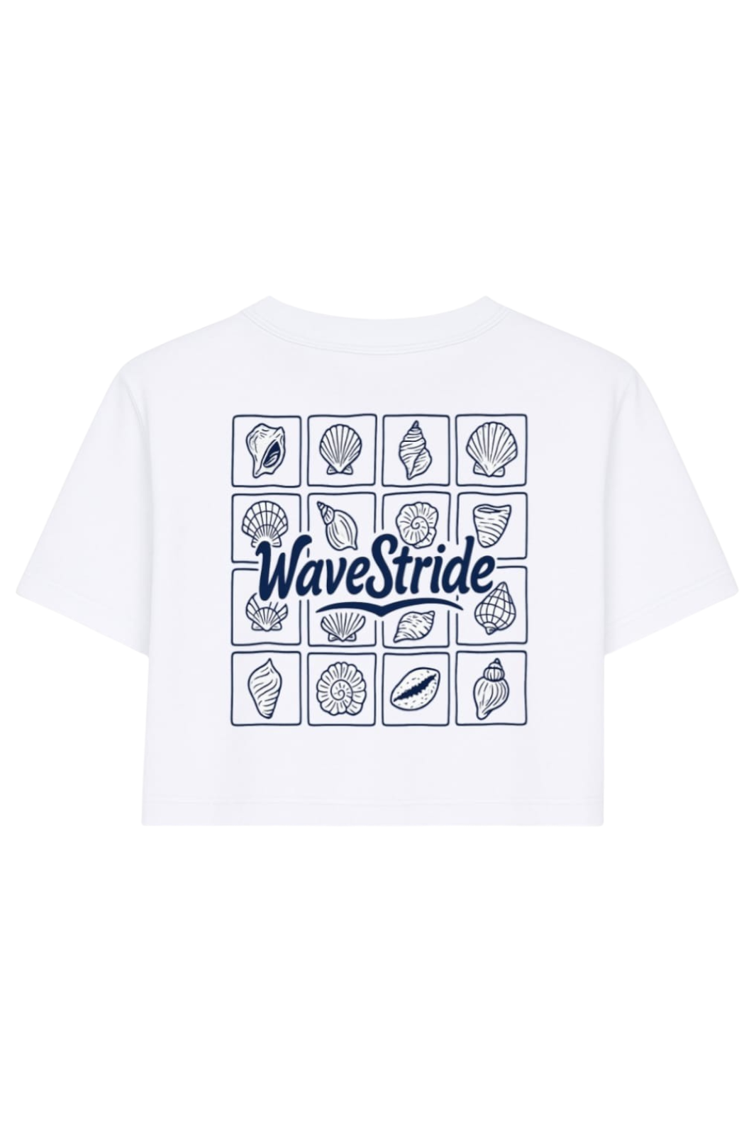 Cropped Shell Grid Branco