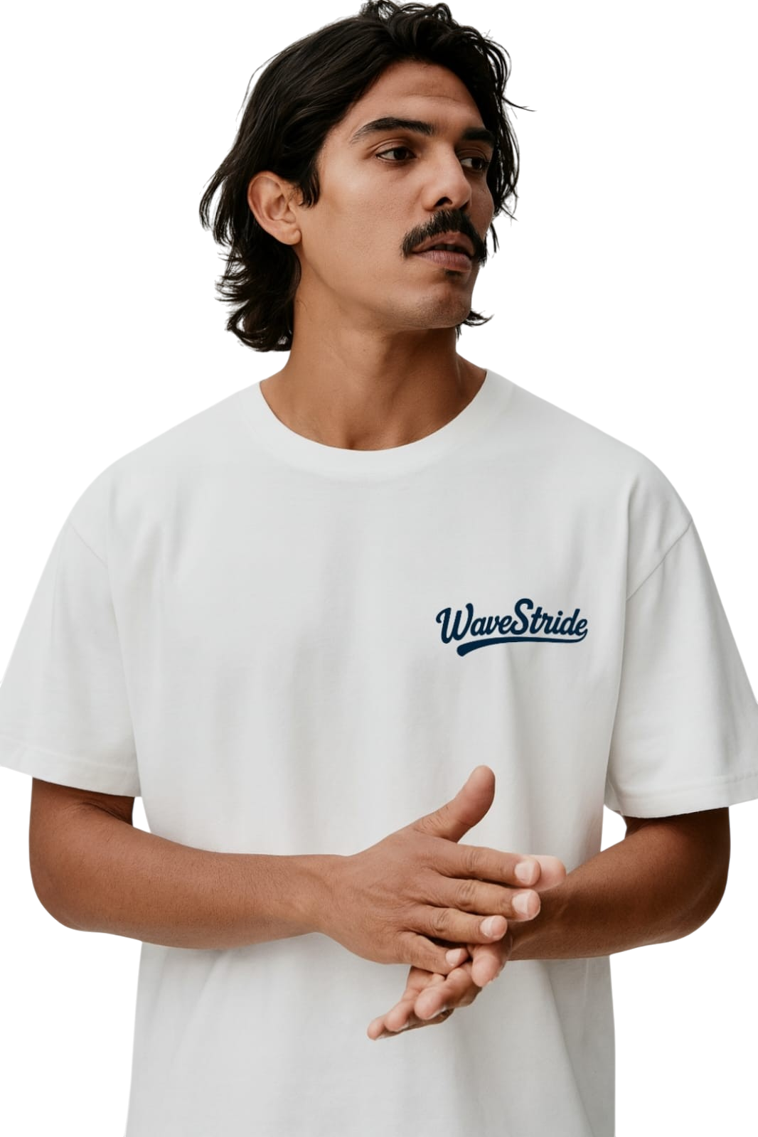 Camiseta Casual Shell Grid WaveStride - Preto, Branco e Off-White