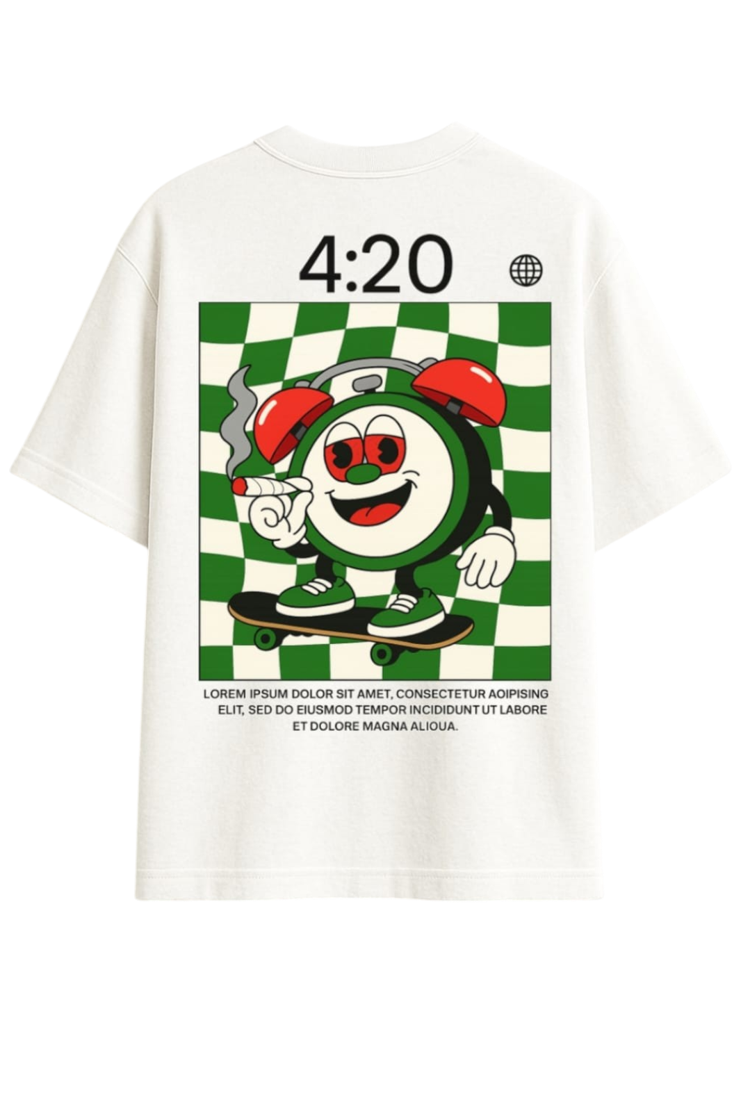 Camiseta Oversized A Onda Bateu WaveStride - Preto, Branco e Off-White