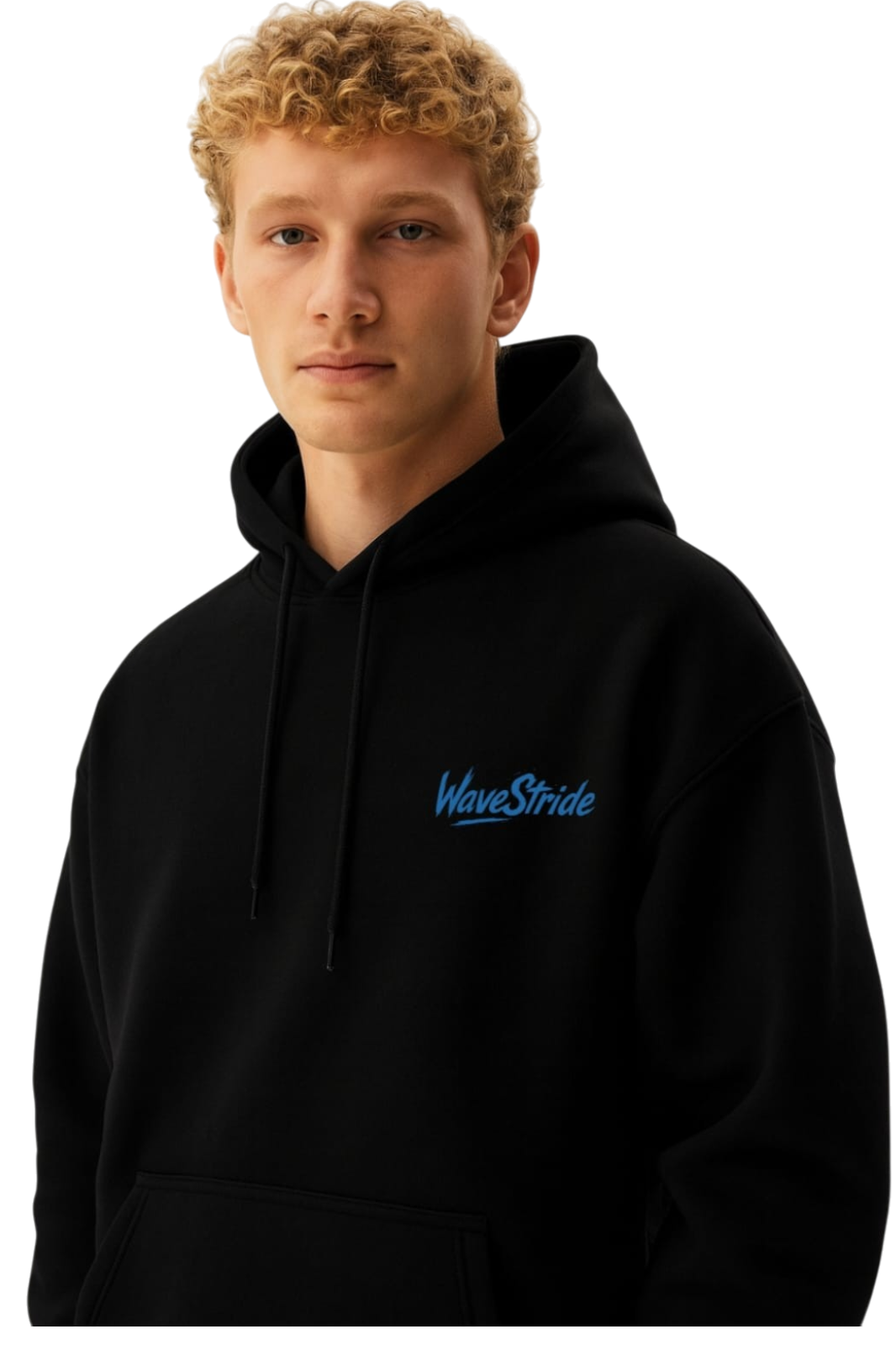 Moletom Capuz 3 cabos WaveRunner WaveStride Preto e Branco