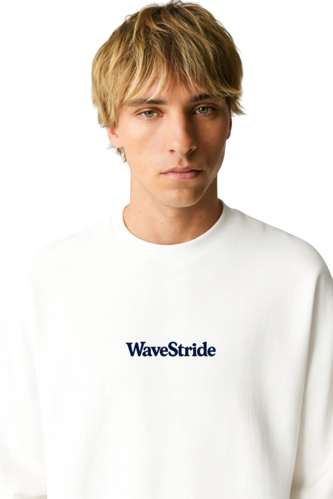 Moletom 2 cabos Gola Redonda Smokin’ and Dream WaveStride Preto e Branco