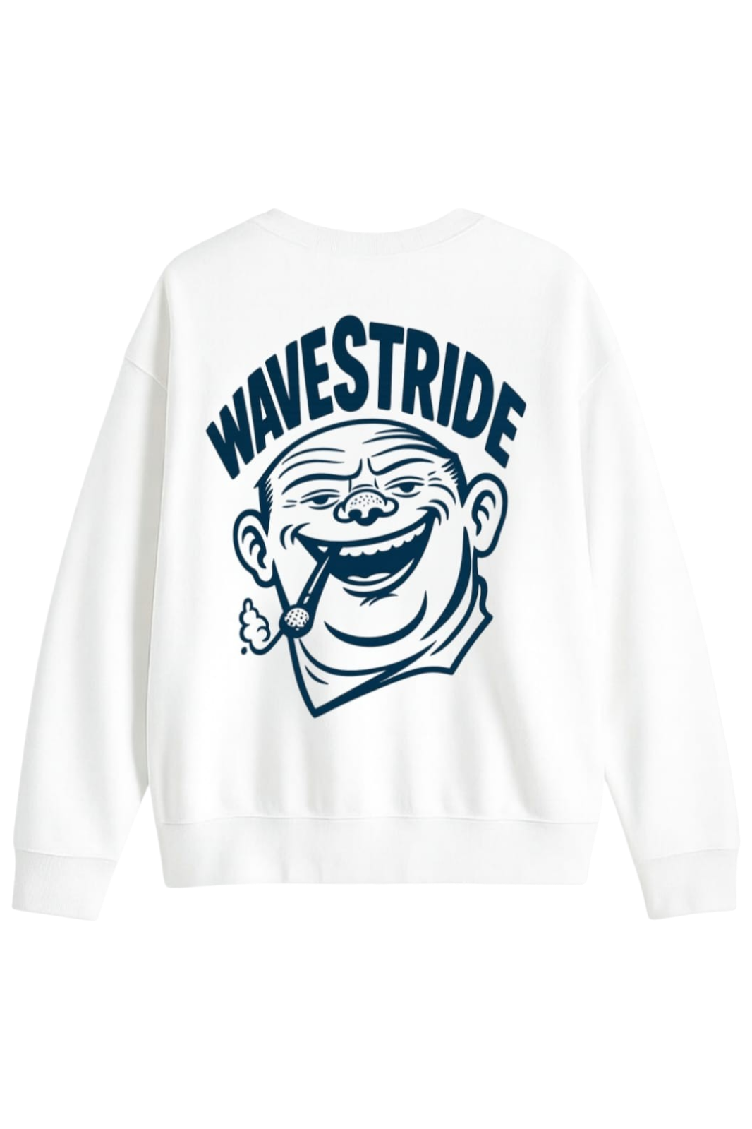 Moletom 2 cabos Gola Redonda Smokin’ and Dream WaveStride Preto e Branco