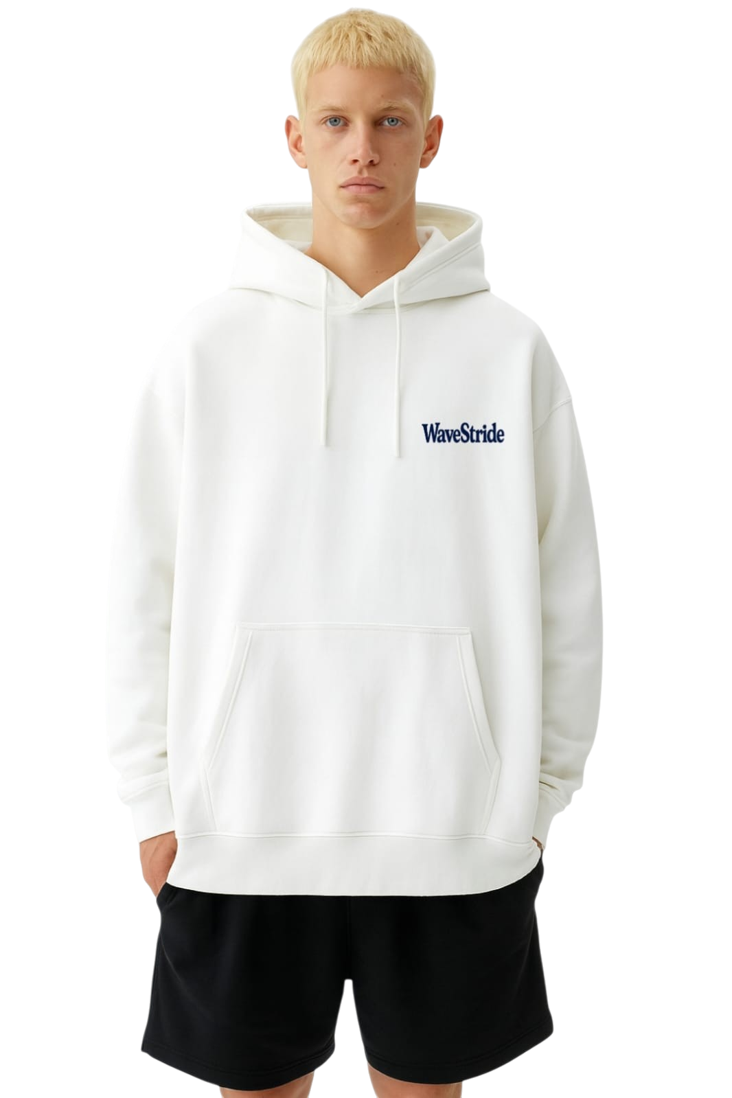 Moletom Capuz 3 cabos Smokin' and Dream WaveStride Preto e Branco